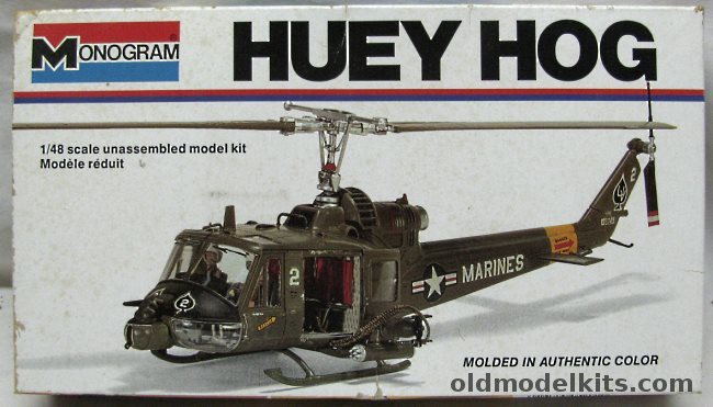 Monogram 1/48 Huey Hog Bell UH-1C Marines, 5201 plastic model kit